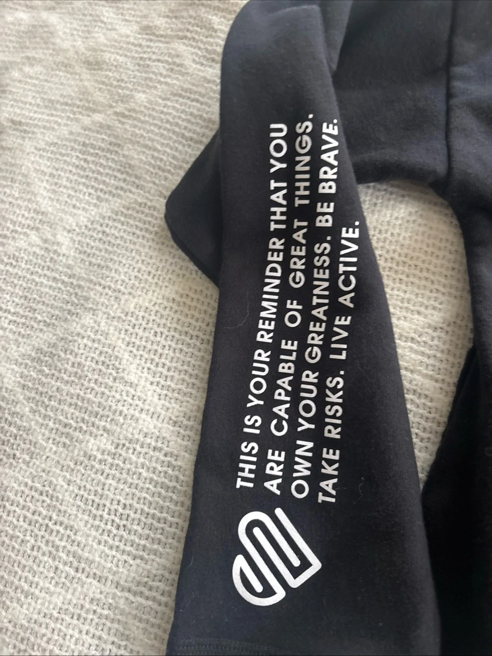 Justice Sport Black Zip-Up Hoodie with Rainbow Logo (16-18)